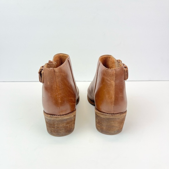 Madewell Tan Leather Ankle Booties Size 7.5 Brown Leather Boots - Picture 4 of 8